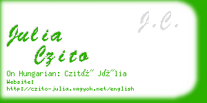 julia czito business card